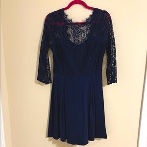 Francesca’s Lace Overlay Dress SZ L